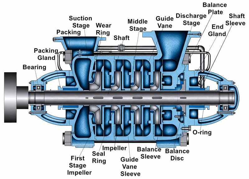 Structure of Multistage Pumps