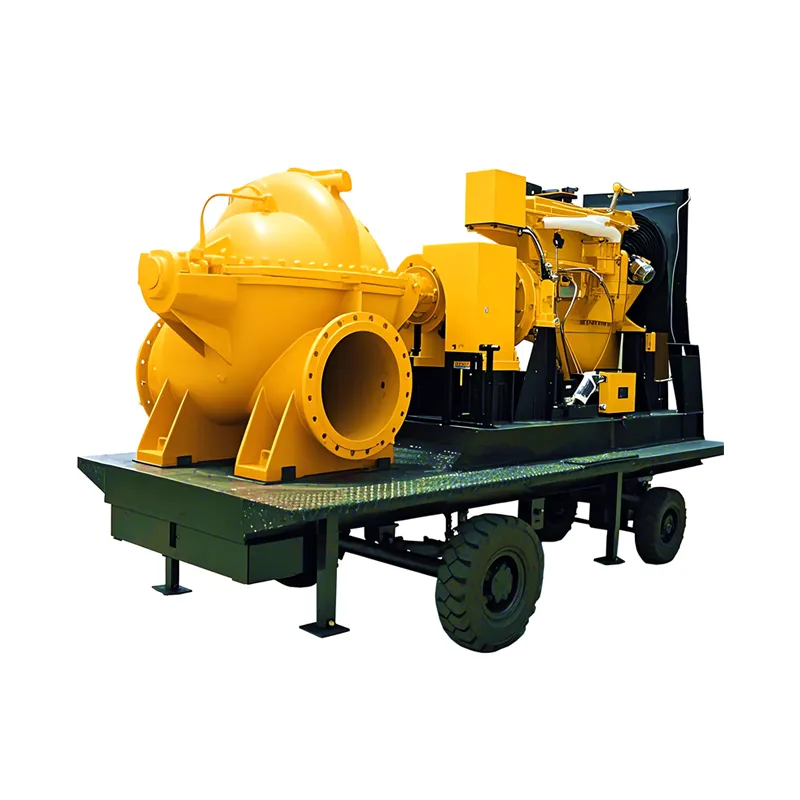 trailer mounted engine driven double suction pumps factory